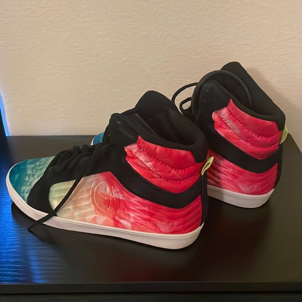 Zumba rainbow high tops. Womens Size 8.
